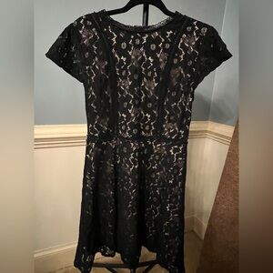 Altar'd State Black Lace Midi Dress large